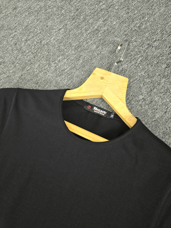 Mensoo Plain Lycra T Shirt Black