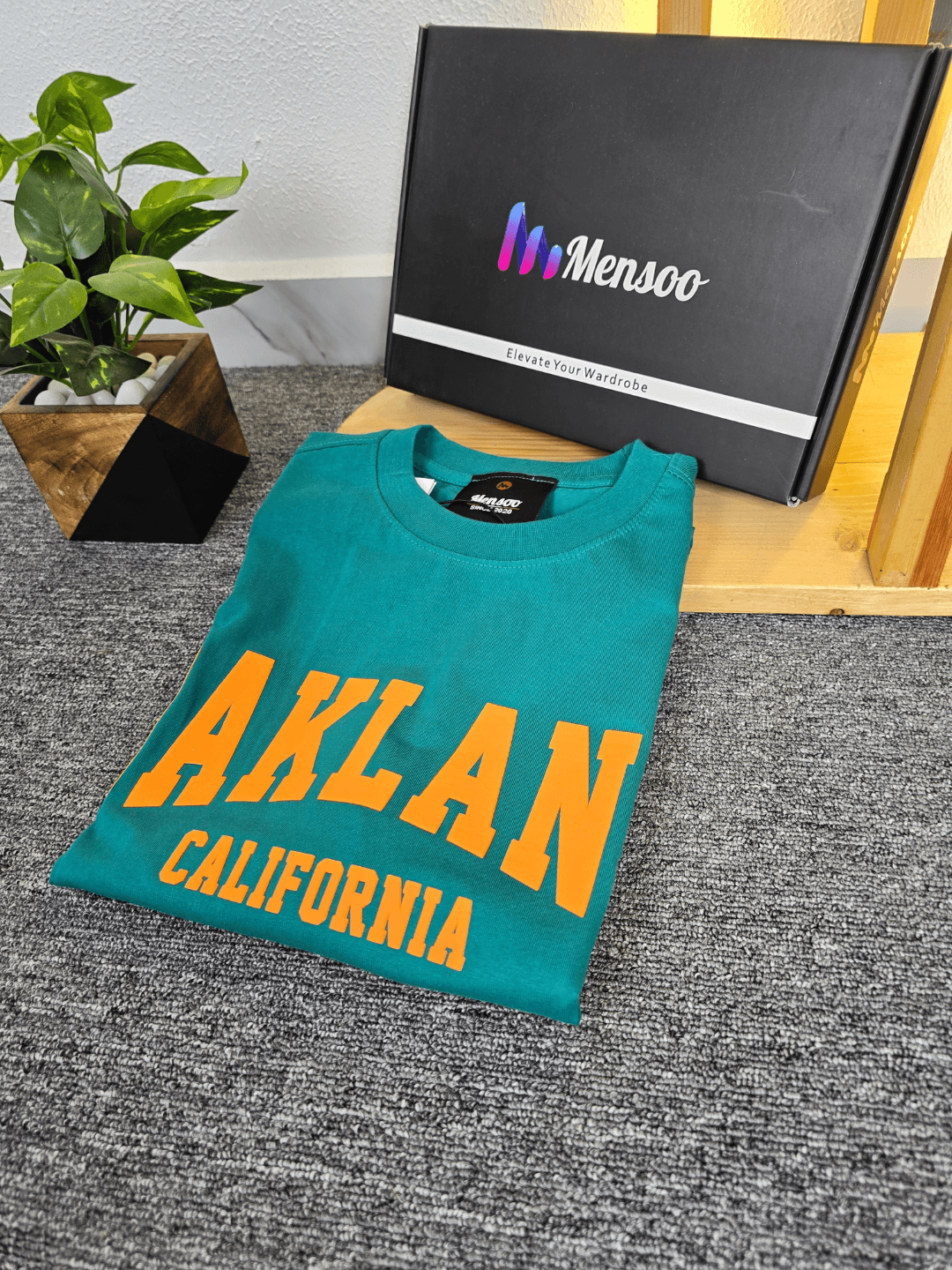 Mensoo New City Over Sized T Shirt Teal Blue