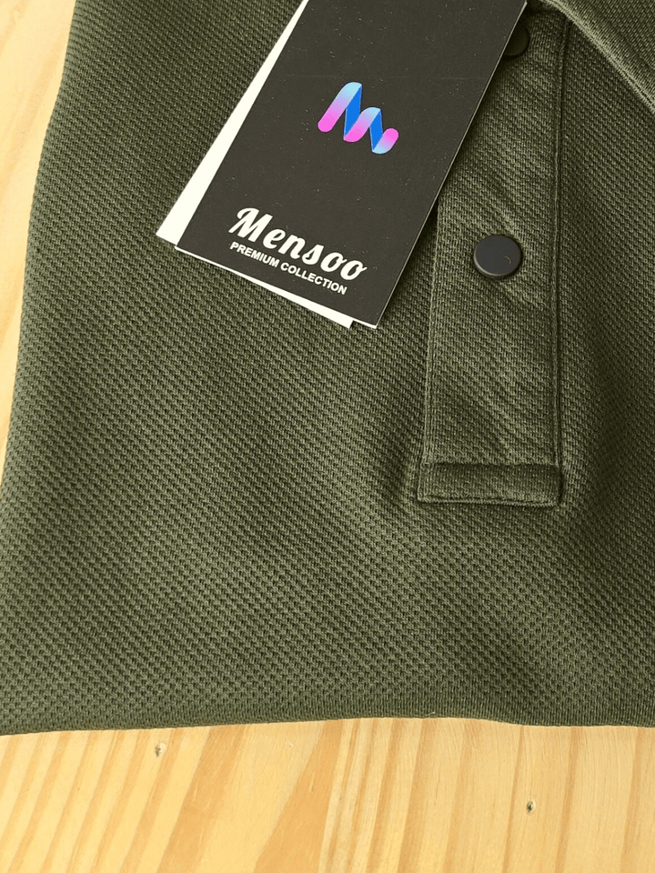 Mensoo Polo Collar T Shirt Dark Green