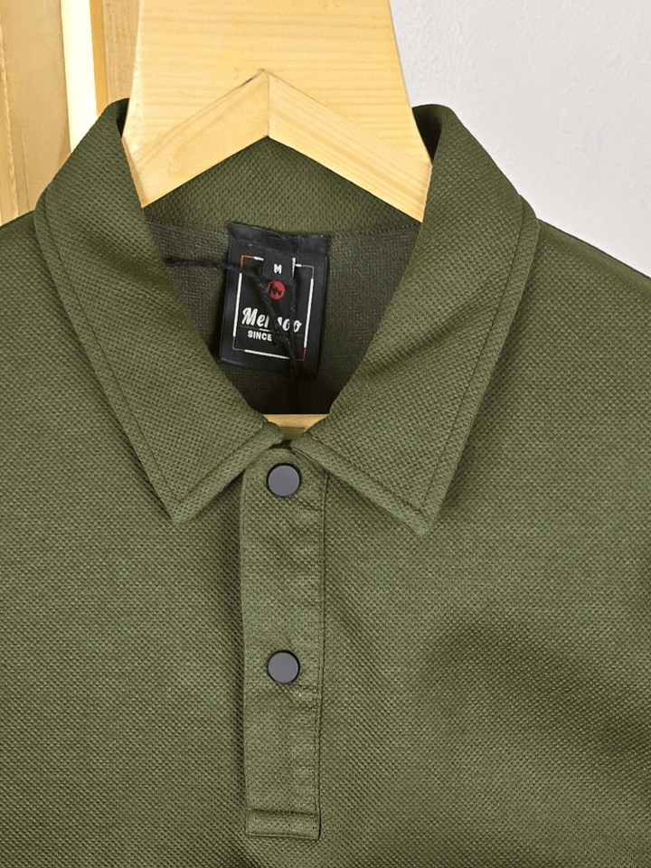 Mensoo Polo Collar T Shirt Dark Green