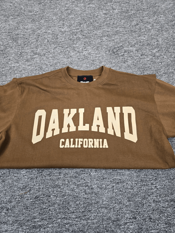 Mensoo New City Over Sized T Shirt Brown