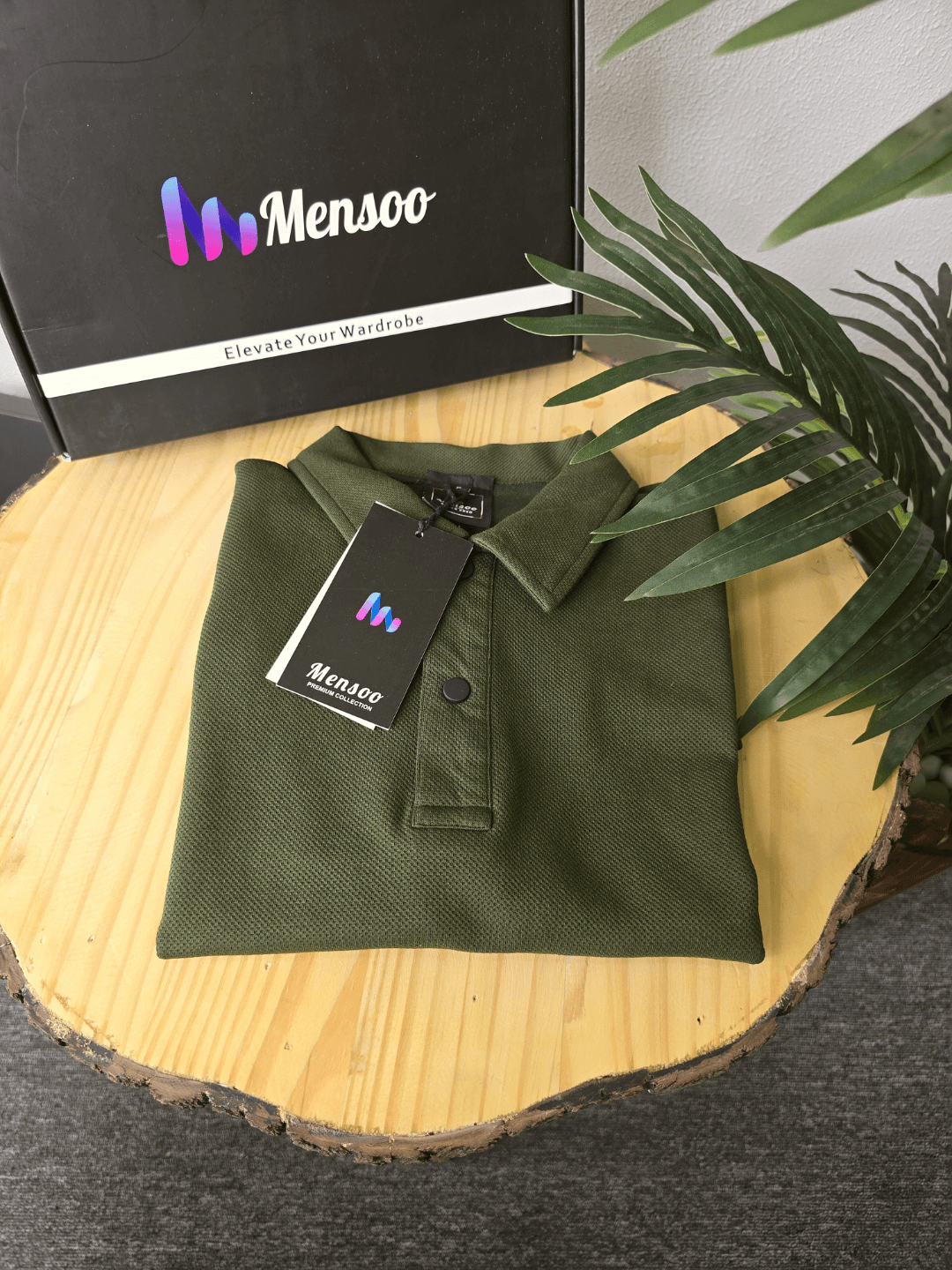 Mensoo Polo Collar T Shirt Dark Green