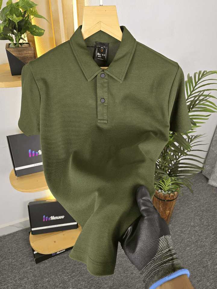 Mensoo Polo Collar T Shirt Dark Green