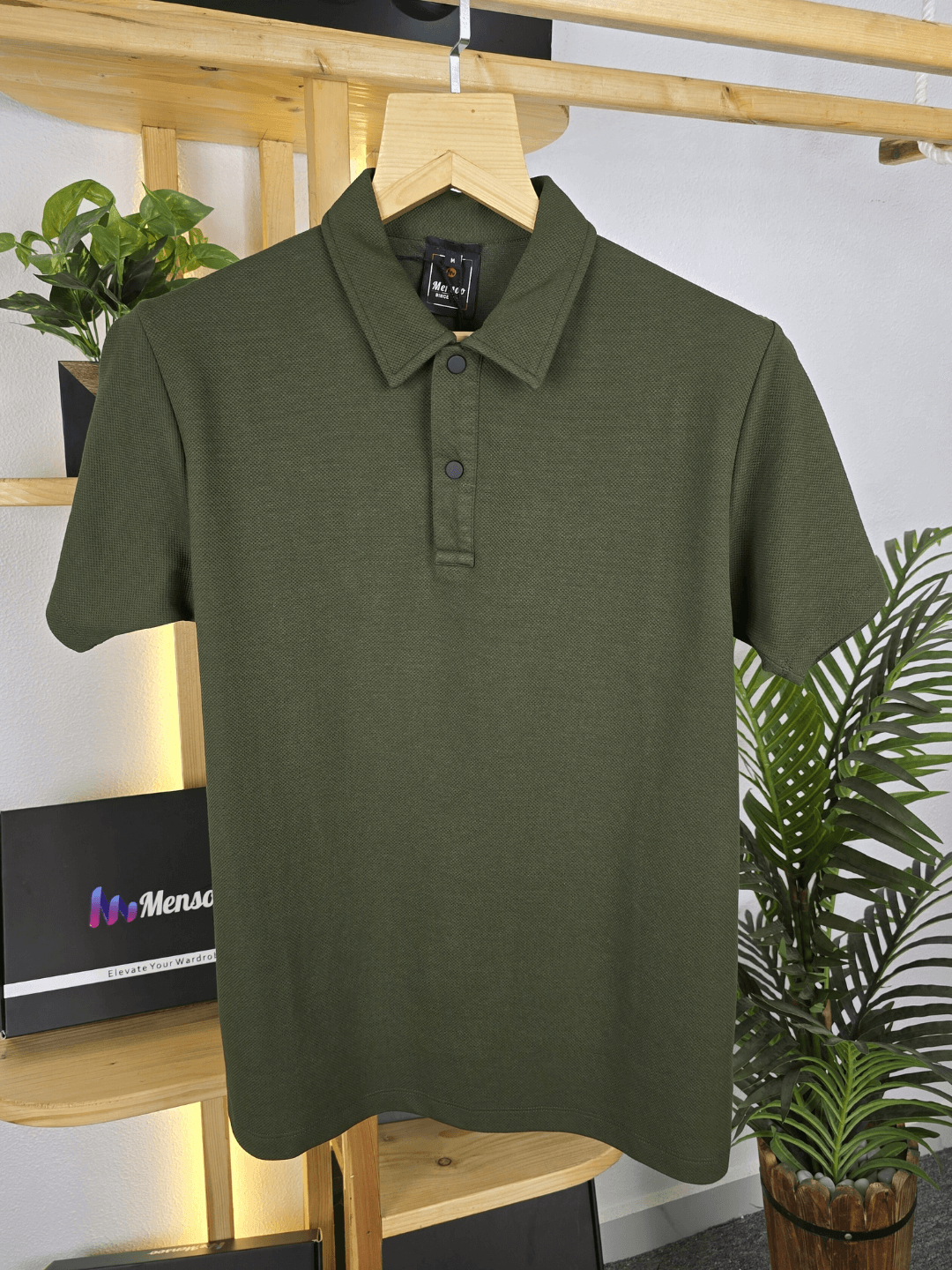 Mensoo Polo Collar T Shirt Dark Green