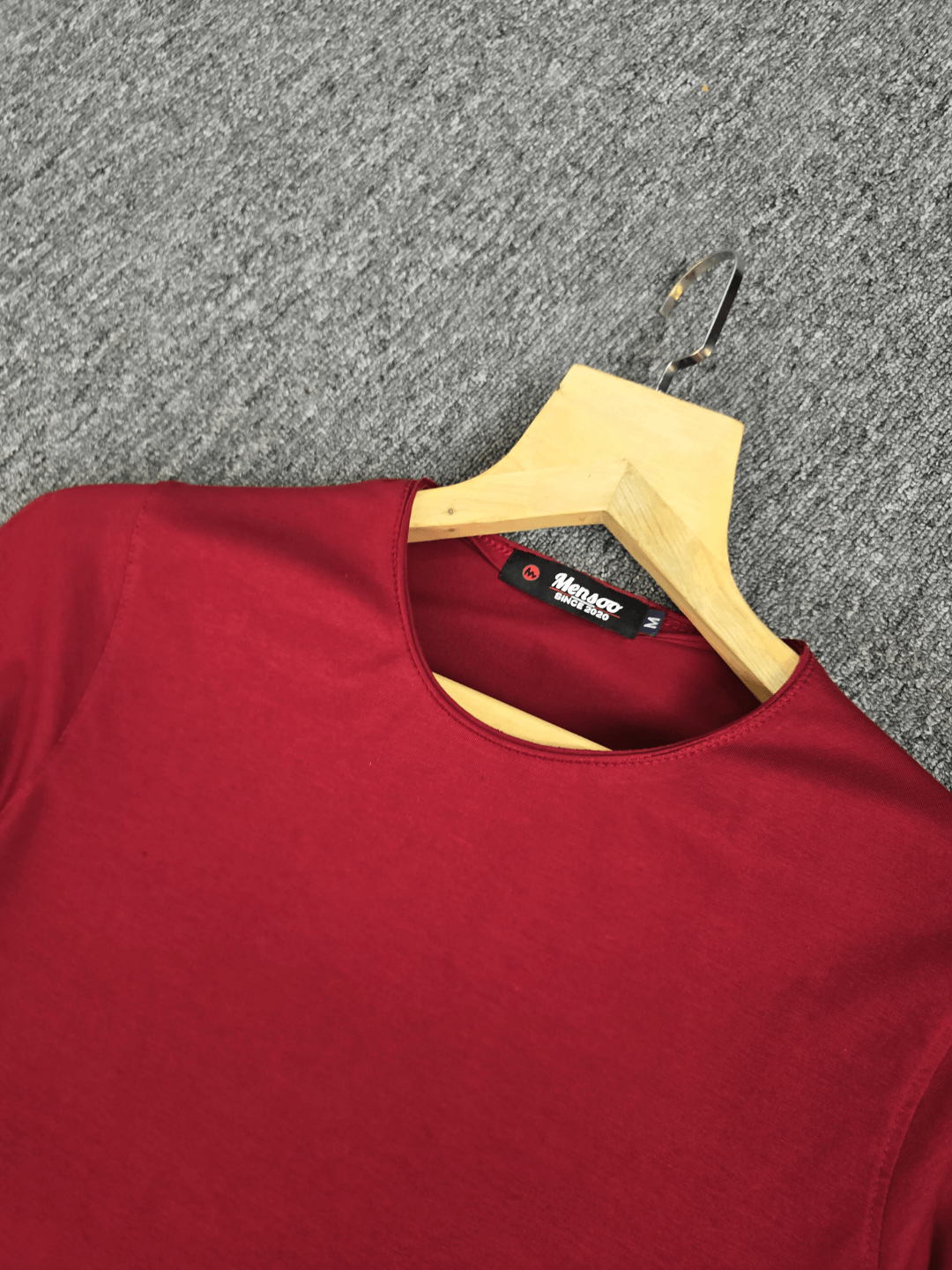 Mensoo Plain Lycra T Shirt Maroon