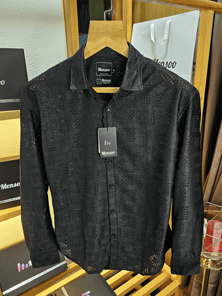 Knitted Shirt Black 1 Net