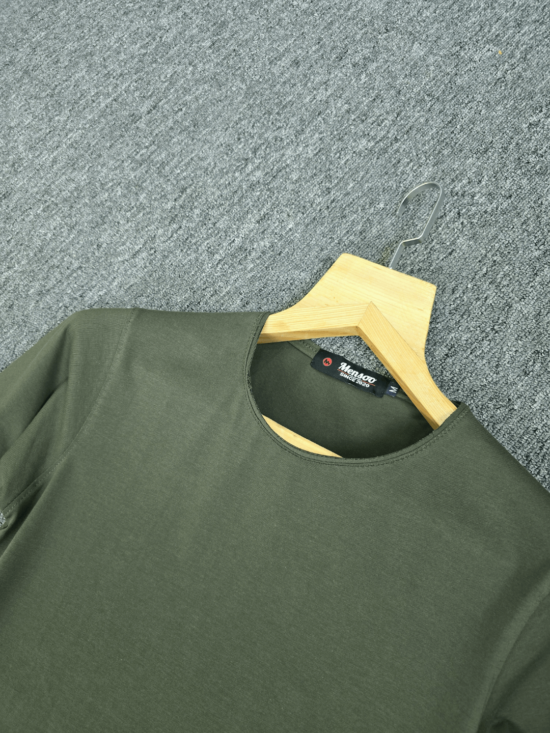 Mensoo Plain Lycra T Shirt Olive