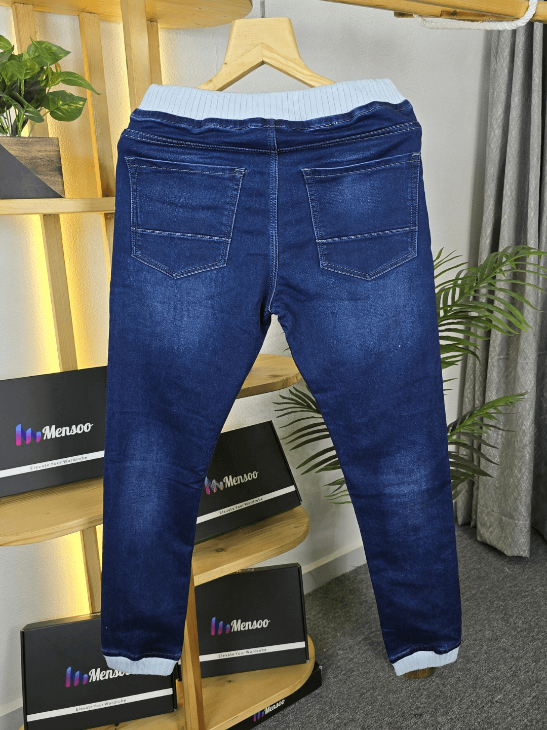 Rib Jogger Jeans DarkBlue