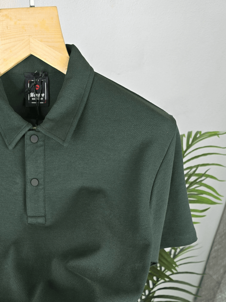 Mensoo Polo Collar T Shirt Olive