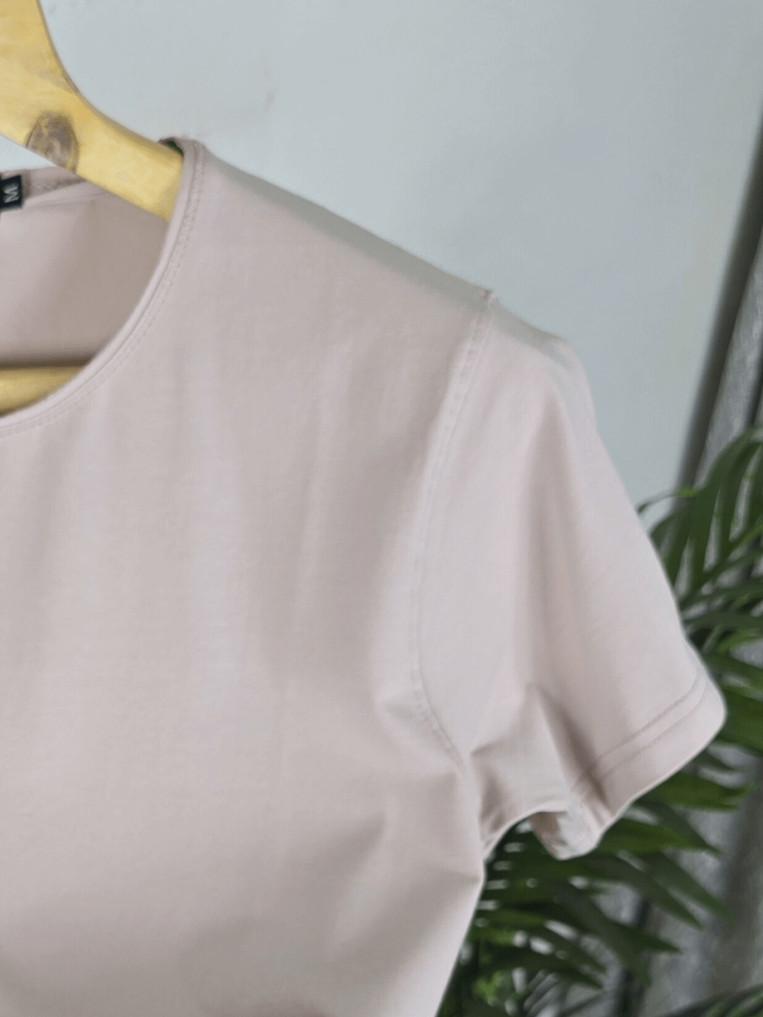 Mensoo Plain Lycra T Shirt Cream