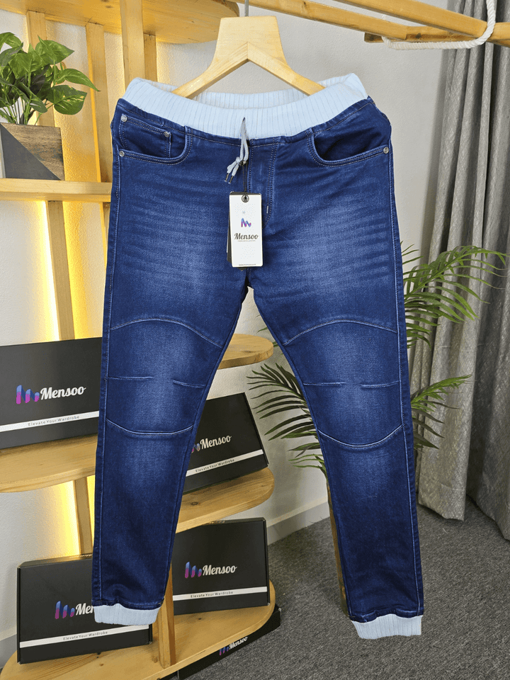 Rib Jogger Jeans DarkBlue