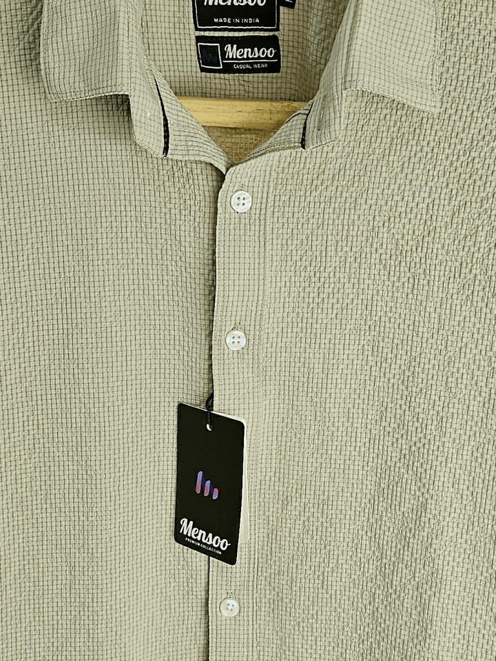 Emboss Plain Imported Shirt Biscuit