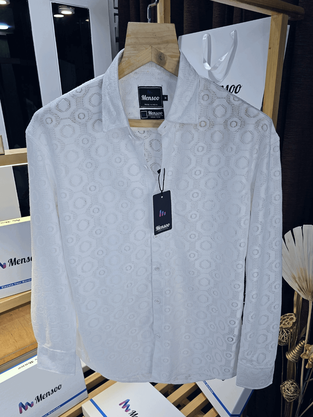 Knitted Shirt White 2 Net